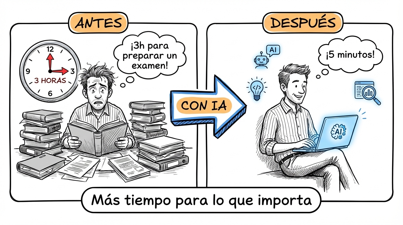 Antes y después de usar IA en el aula