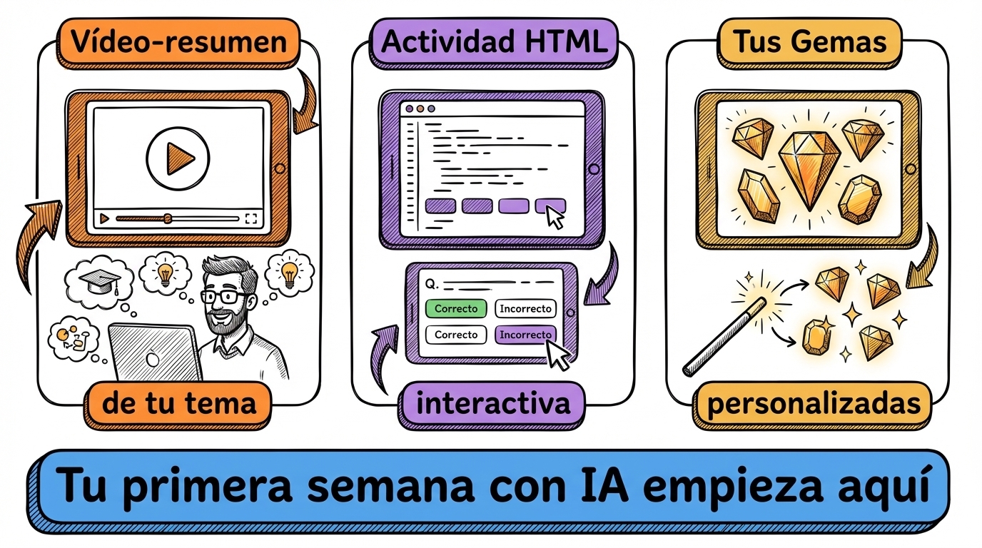 Lo que crearás hoy: vídeo-resumen, actividad HTML, tus propias gemas